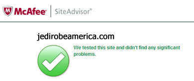 | McAfee SiteAdvisor | www.jedirobeamerica.com |